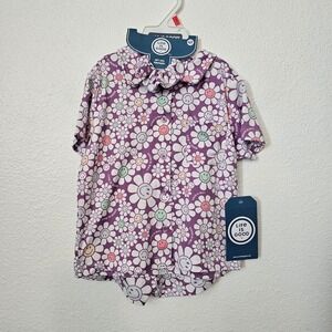 Life is Good Girls Purple and White 2 Piece‎ Pajama Set  Size 4T